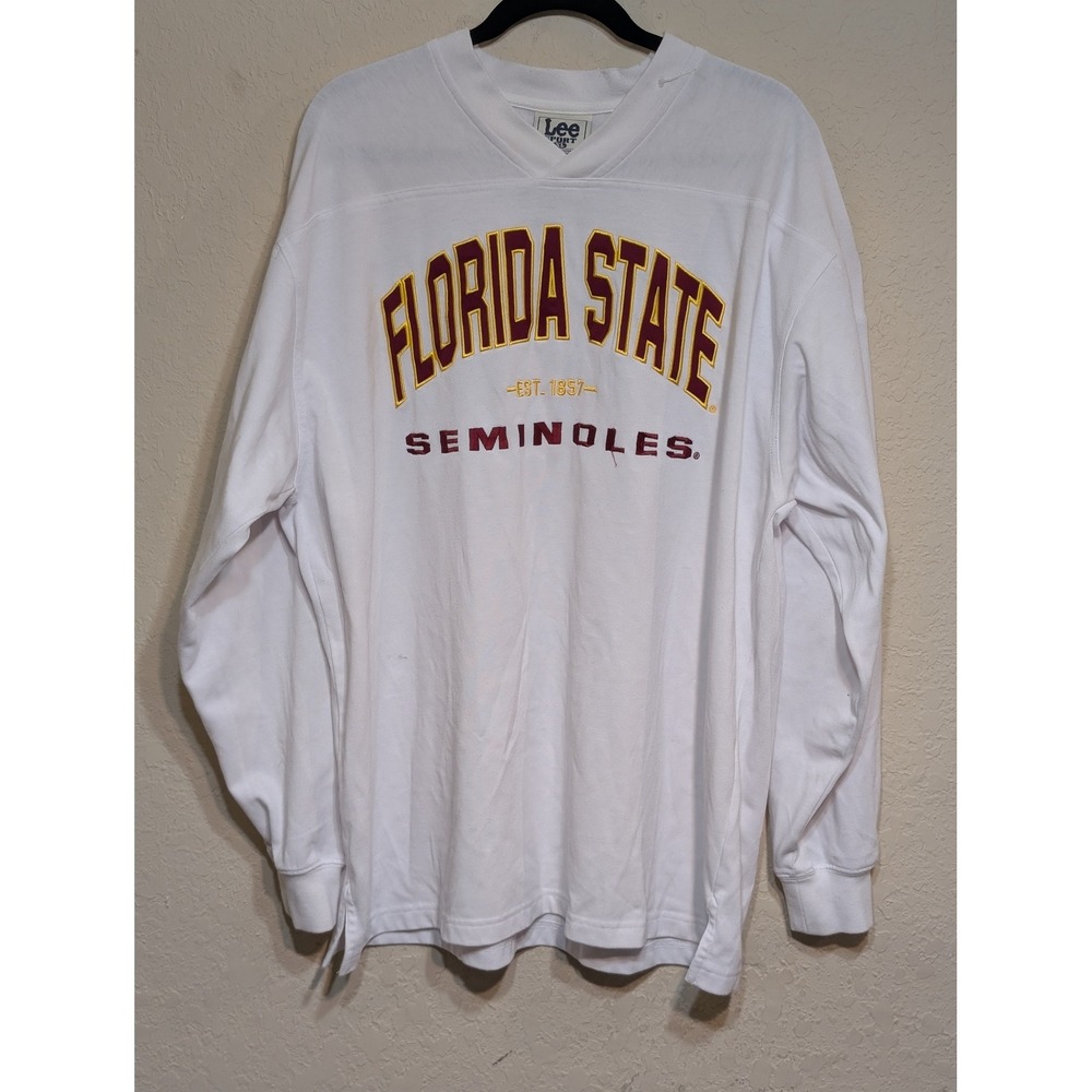 Lee Sport Florida State Seminoles Long Sleeve T-Shirt Football White